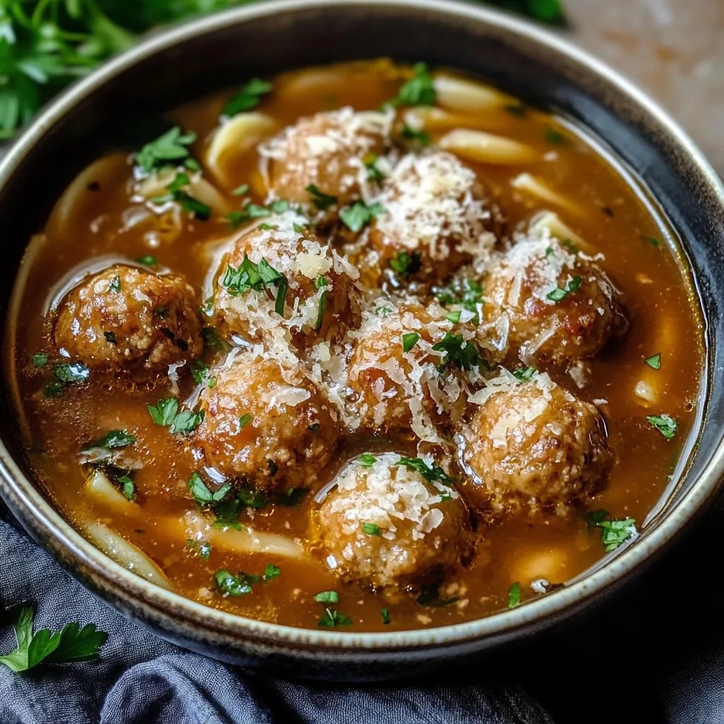 Crockpot Italian Meatball Soup