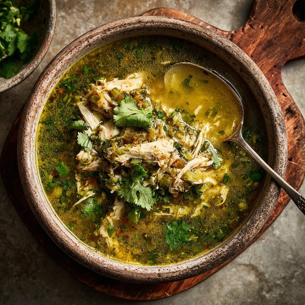 Slow Cooker Chicken Pozole Verde Authentic