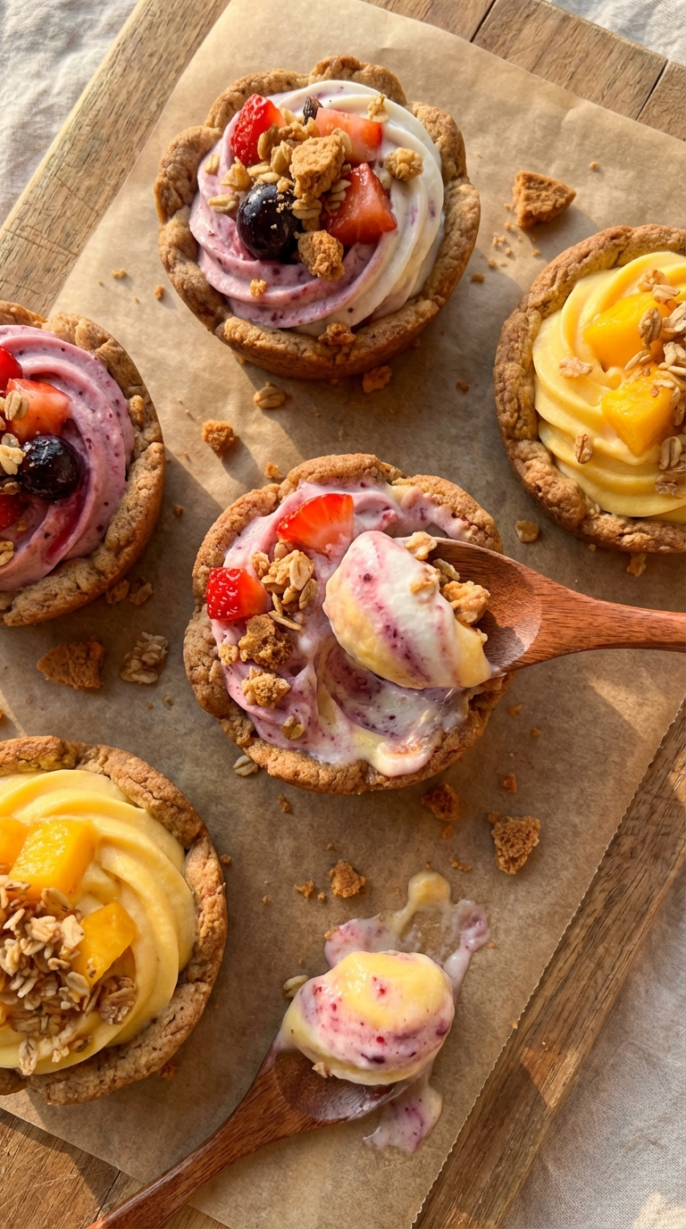 Frozen Yogurt Cookie Cups