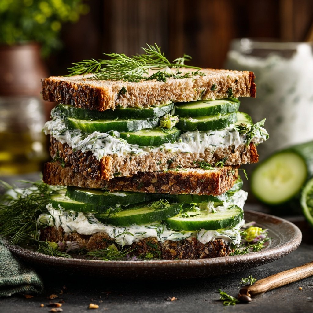 Cucumber Sandwiches with Fresh Dill
