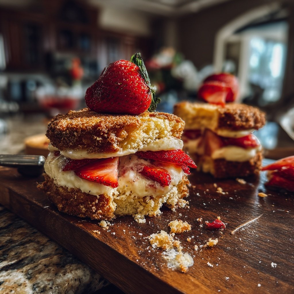 Cheesecake Stuffed Strawberry Shortcake