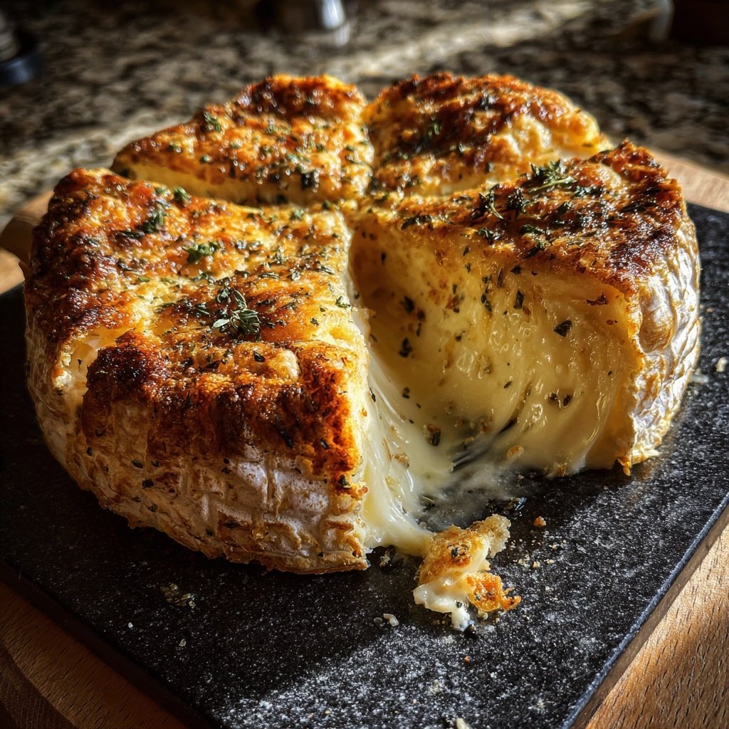 Baked Camembert with Garlic Herbs