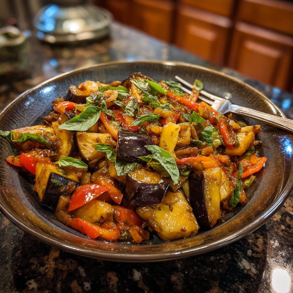 Eggplant and Turkey Stir-Fry