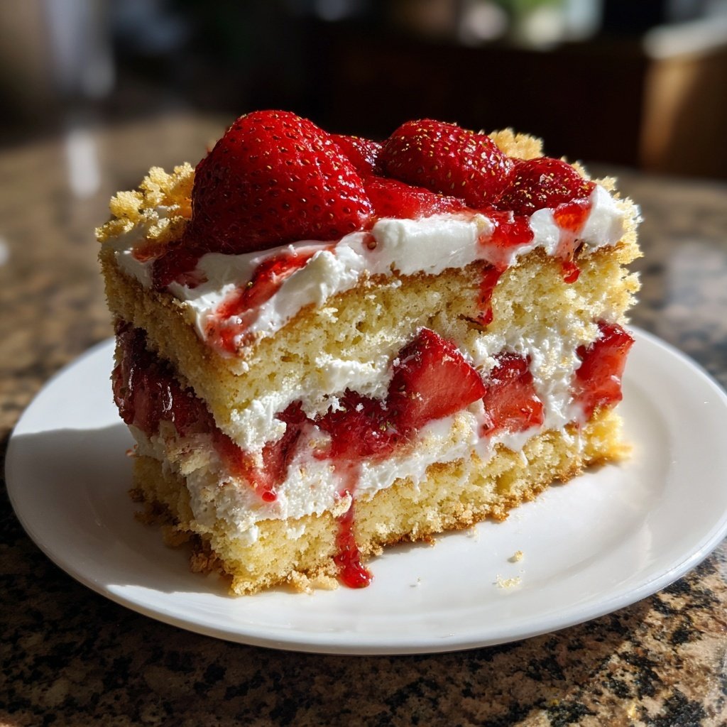 Strawberry Shortcake Sheet Cake
