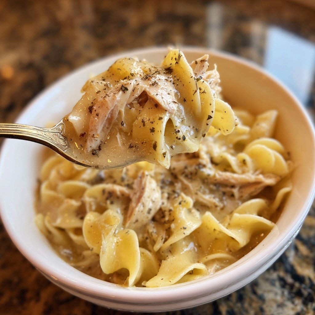 Crock Pot Good Gravy Chicken Noodles