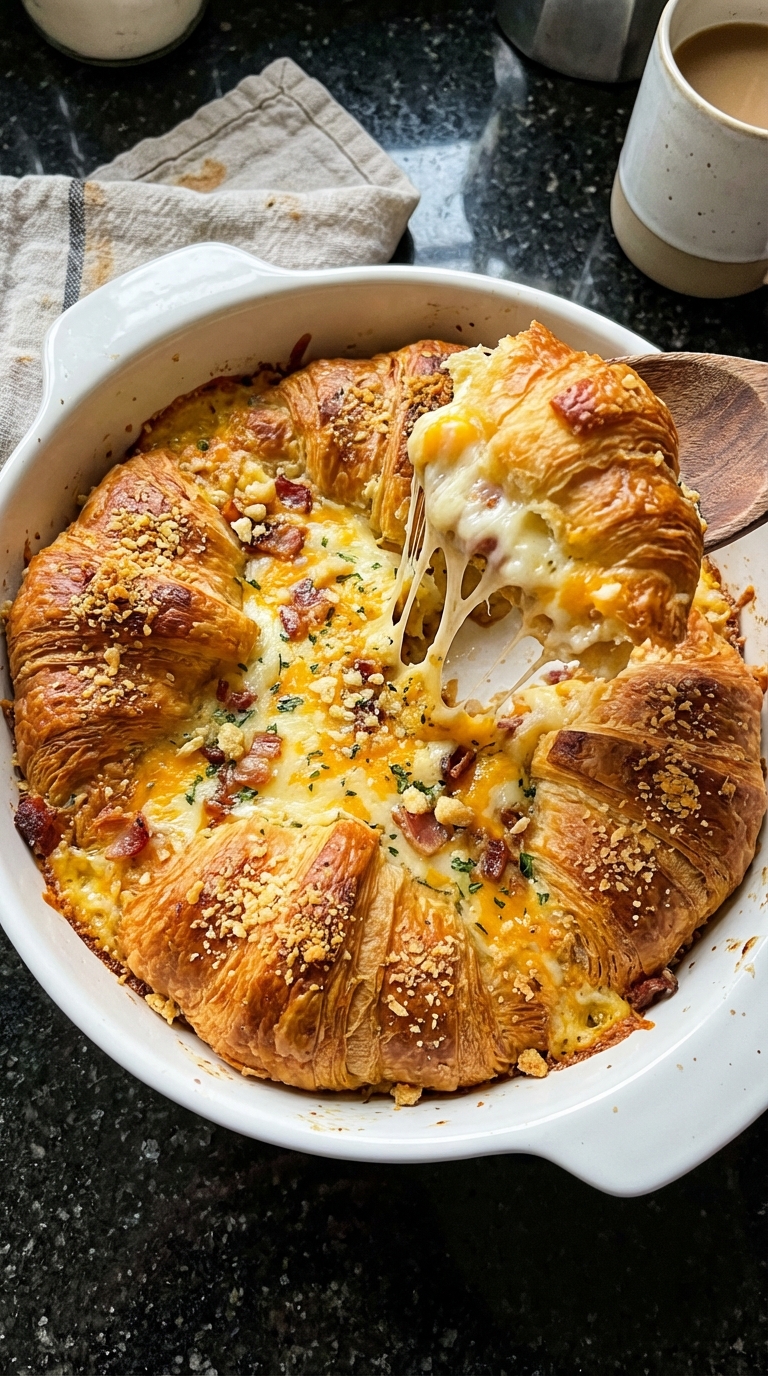 Savory Croissant Breakfast Bake