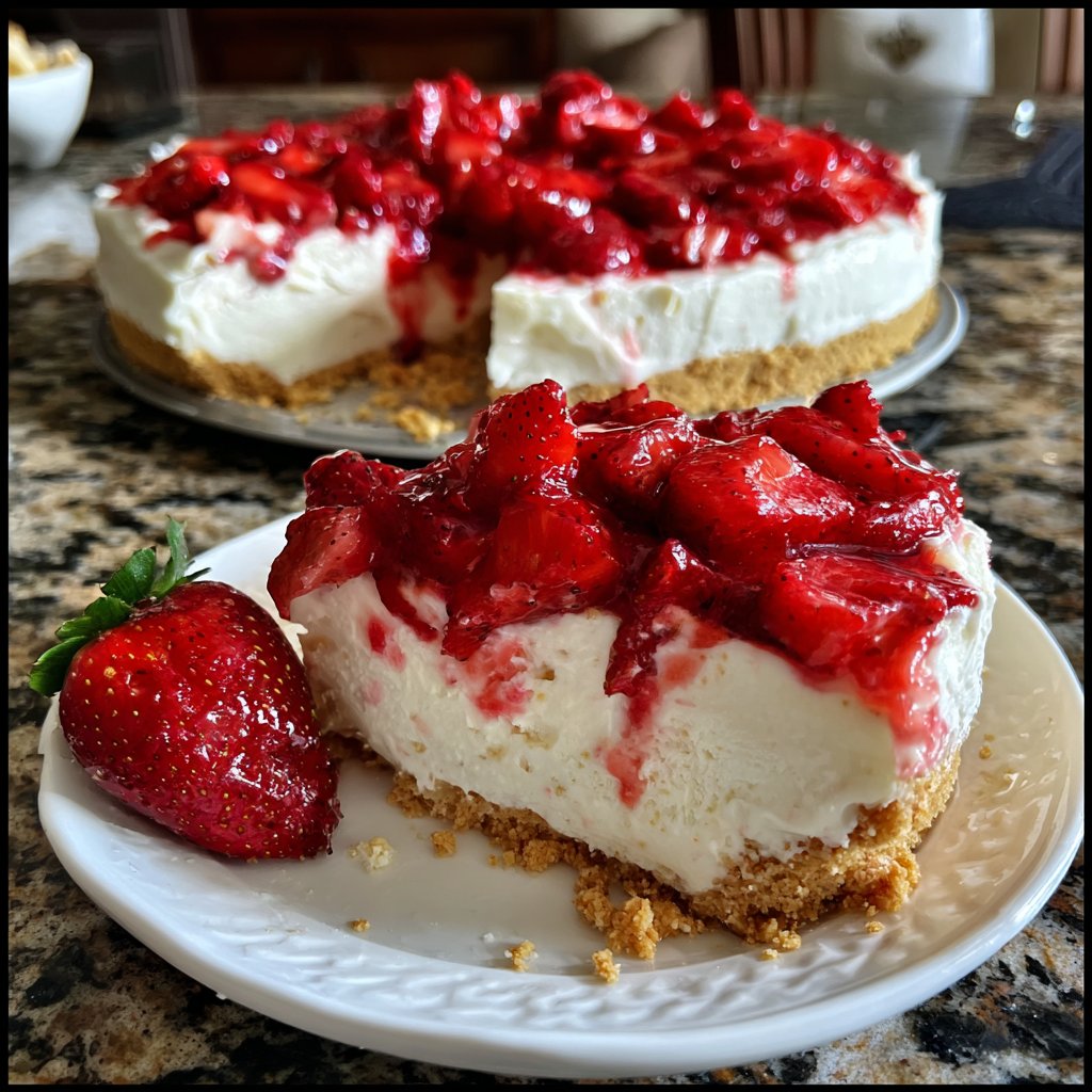 No-Bake Strawberry Cream Pie