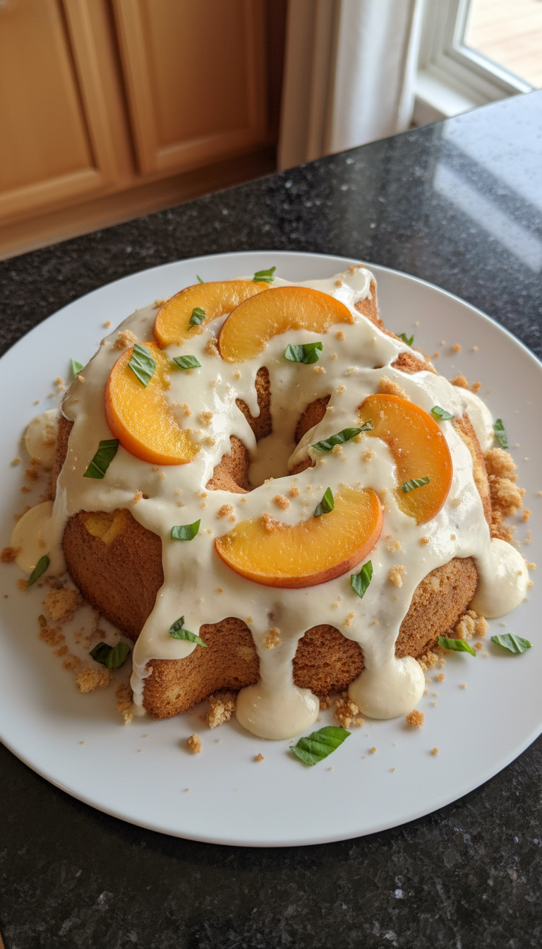 Peach Basil Pisces Cake