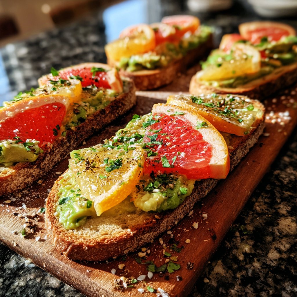 Avocado and Citrus Tartines