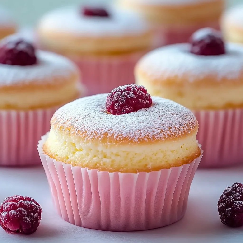 Fluffy Japanese Cotton Cheesecake Cupcakes
