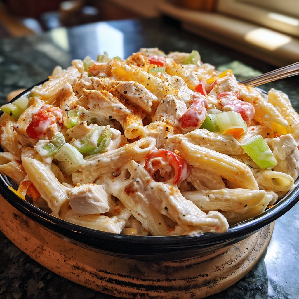 Buffalo Chicken Pasta Salad