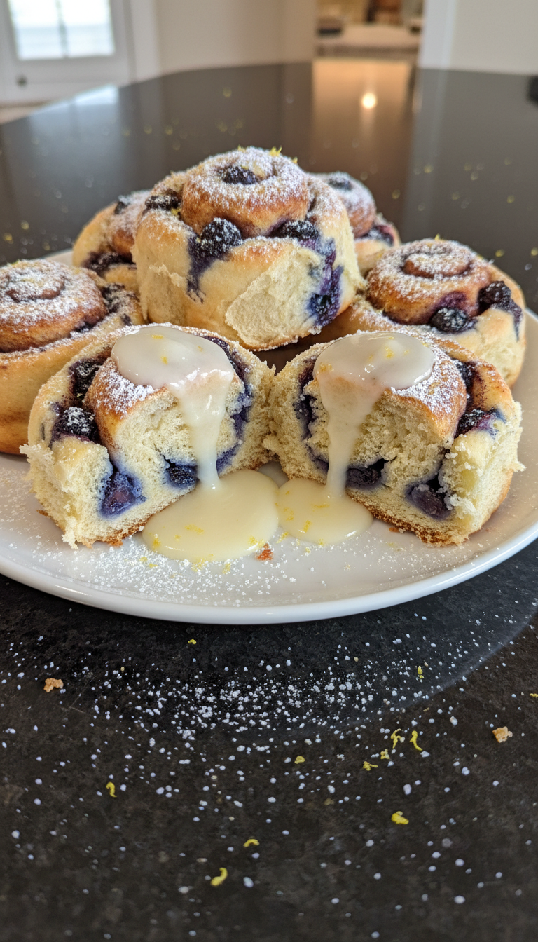Cinnamon Lemon Blueberry Roll-Ups