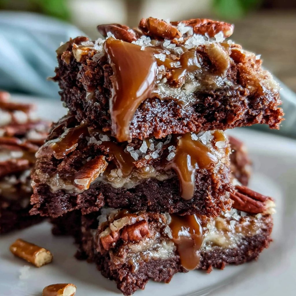Salted Caramel & Pretzel Brownies
