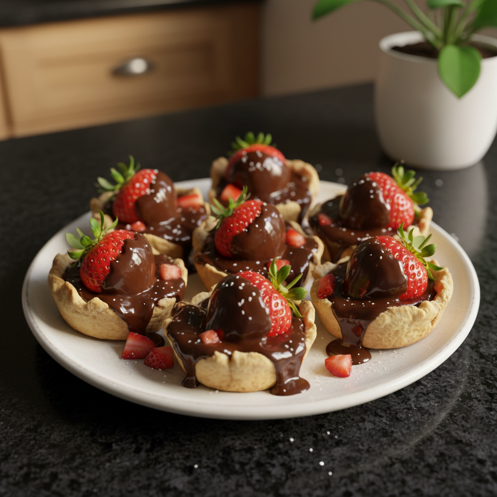Chocolate-Covered Strawberry Tartlets