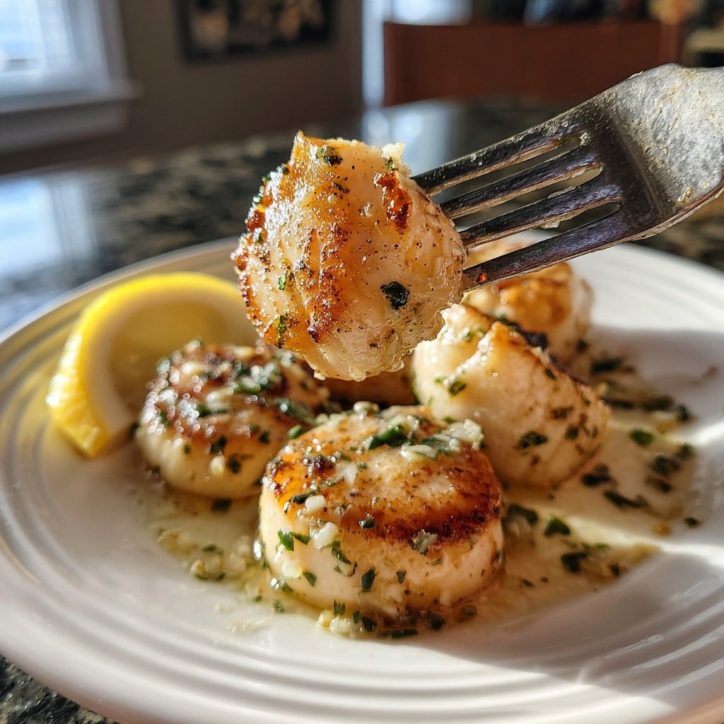 Scallops with Lemon Butter Garlic
