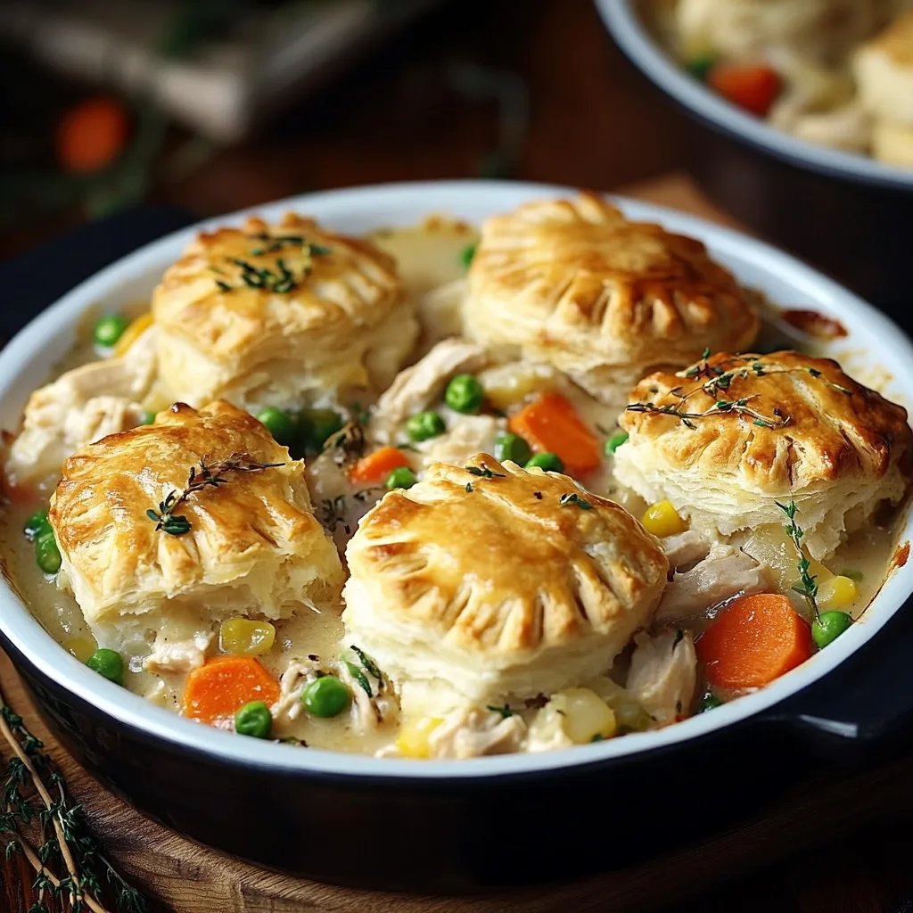 Easy Chicken Pot Pie with Biscuit Topping