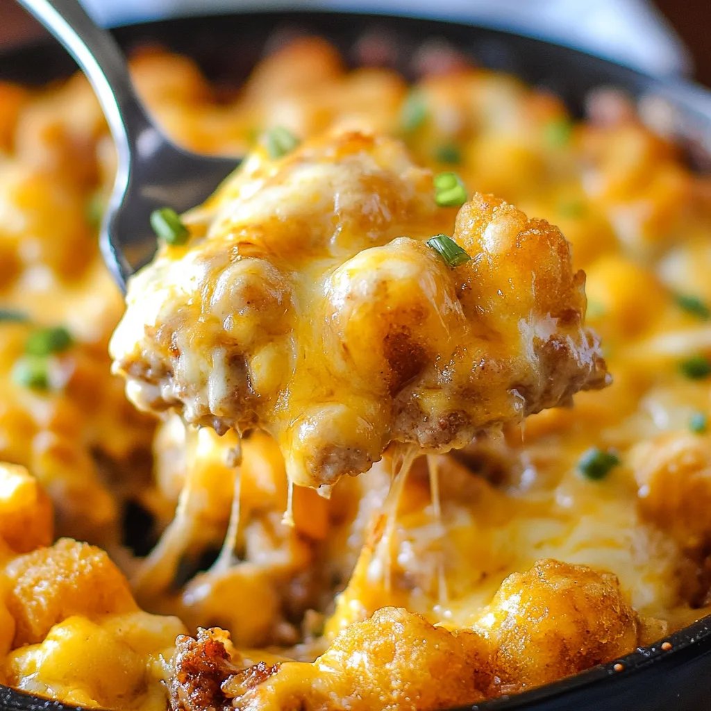 Cheeseburger Tater Tot Casserole
