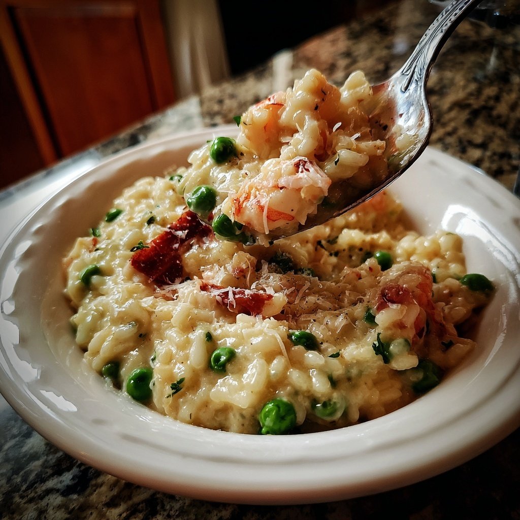 Seafood Risotto with Peas