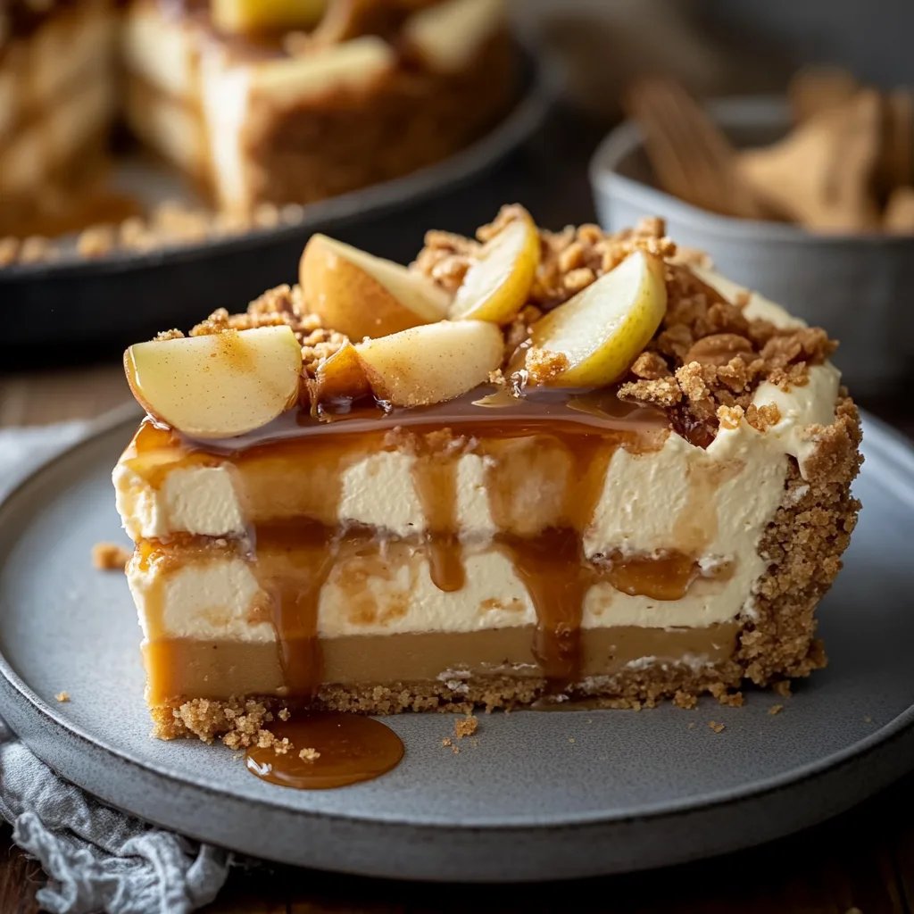 Salted Caramel Apple Pie Cheesecake