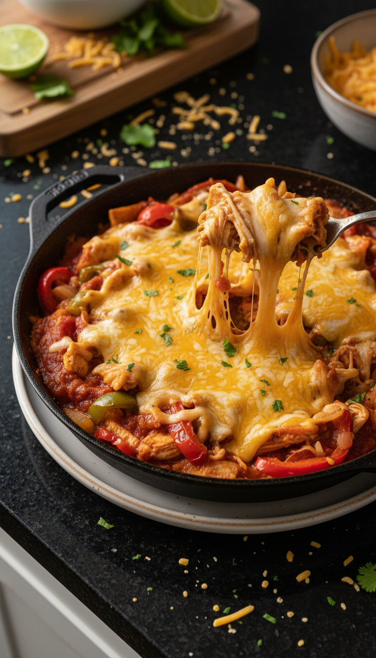 Spicy Chicken Enchilada Skillet