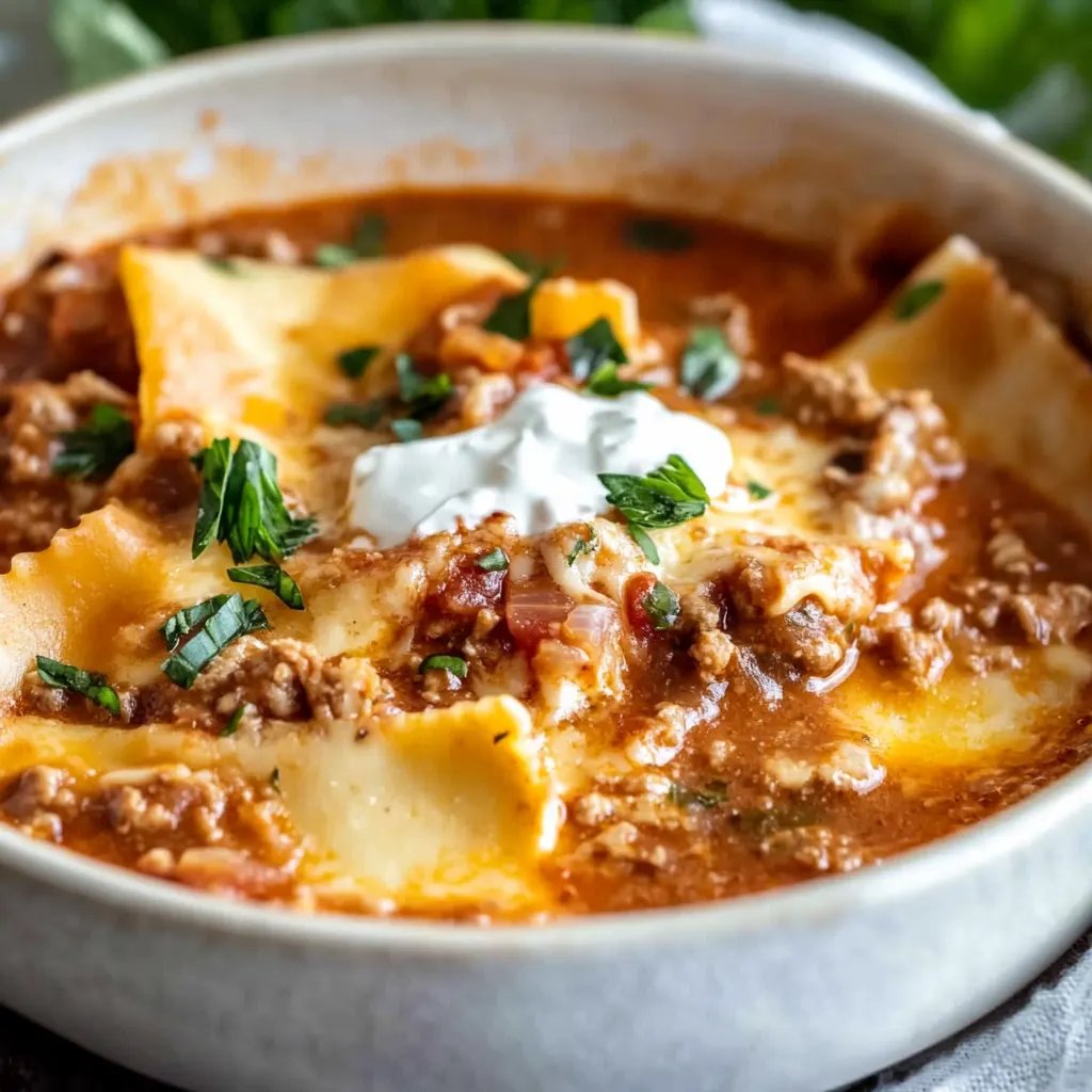 Simple Lasagna Soup