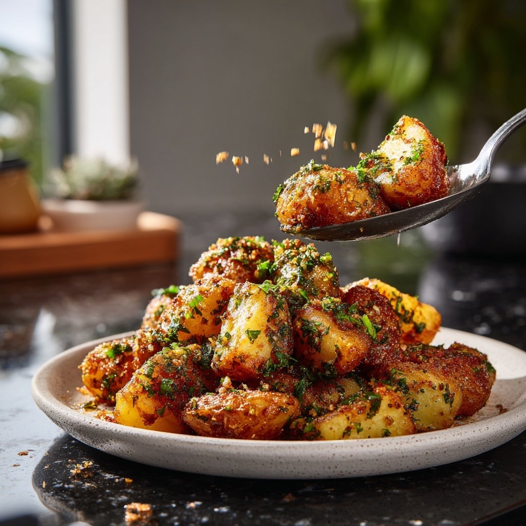 Airfried Radish Potatoes with Garlic