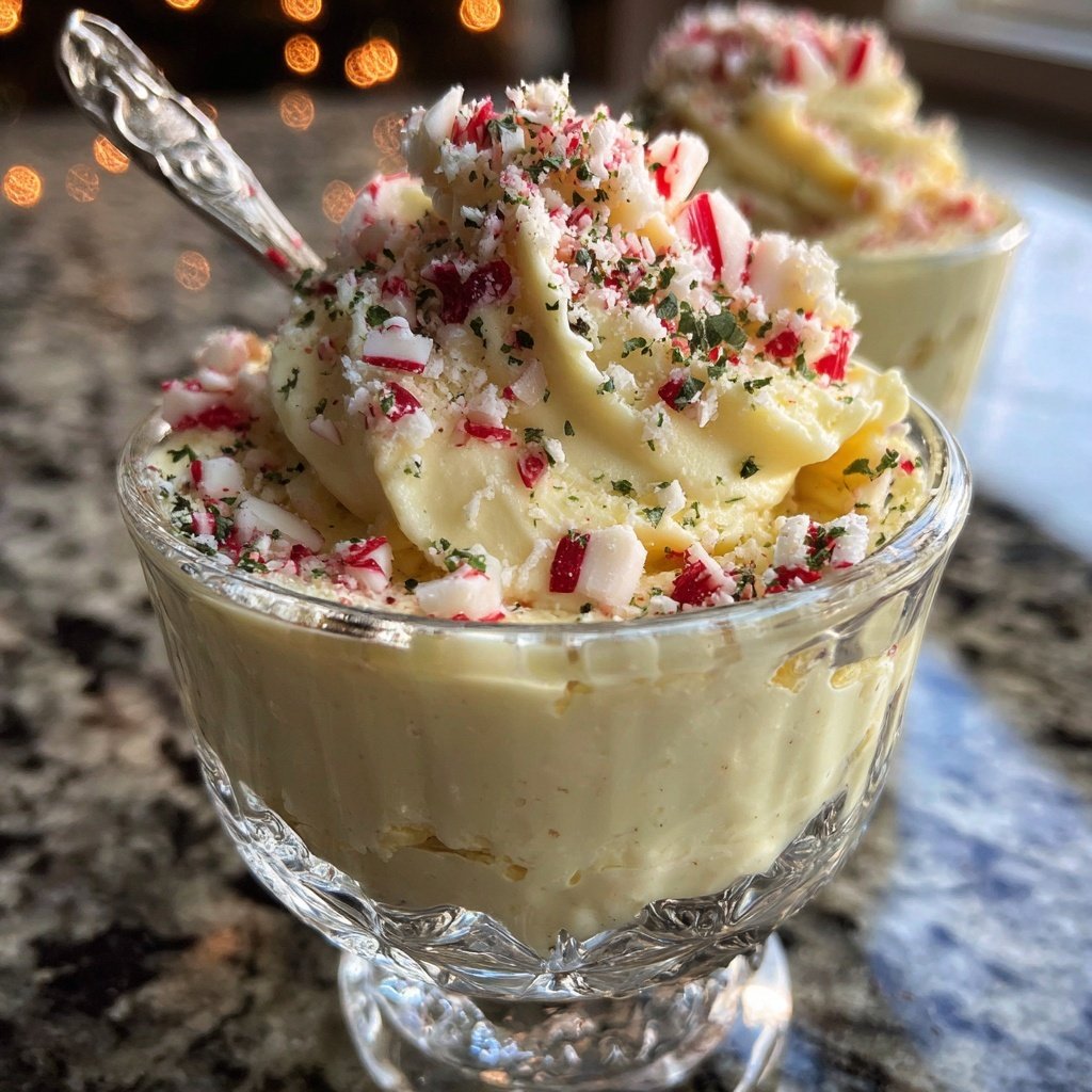 Peppermint White Chocolate Mousse Cups