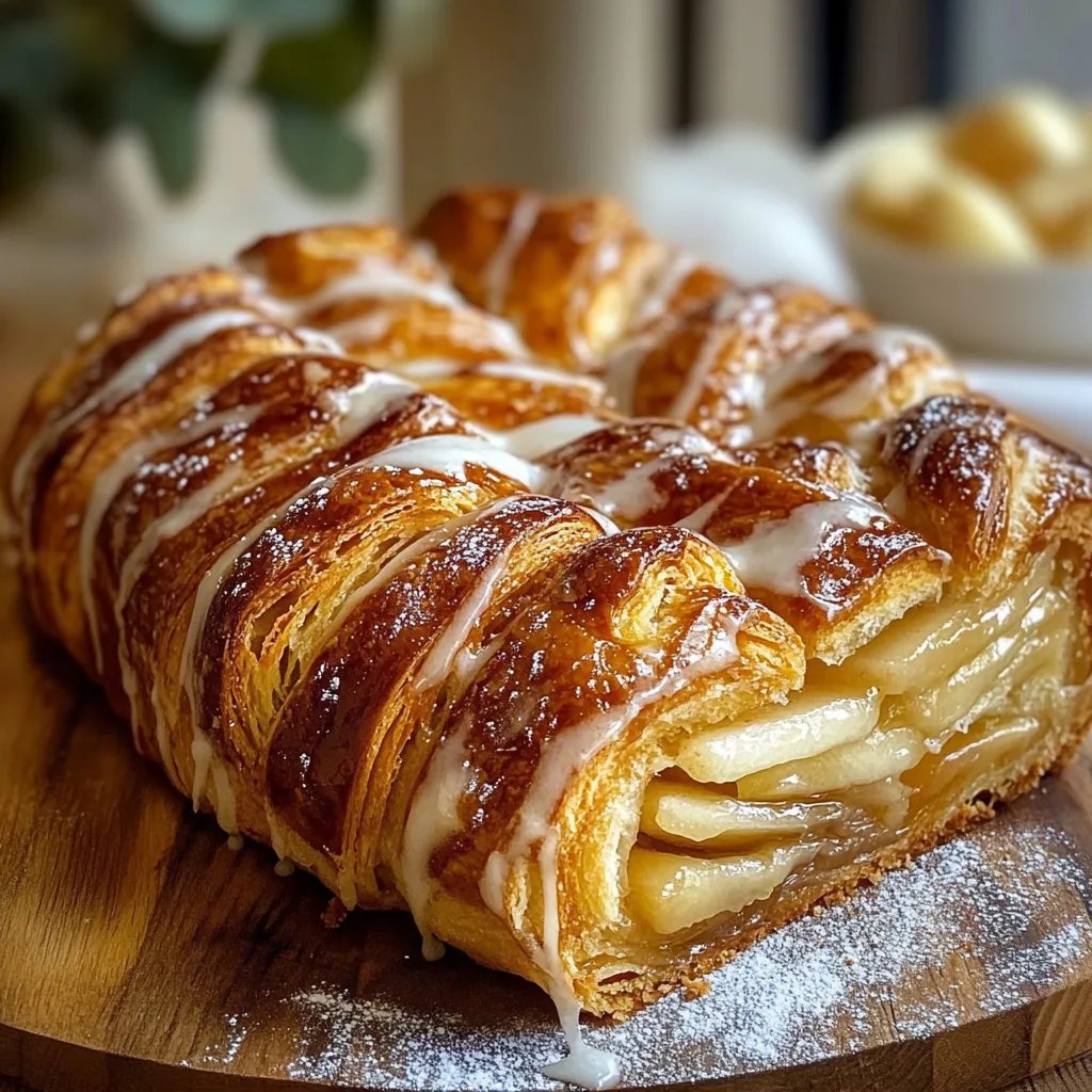 Cozy Apple Kringle with Vanilla Glaze
