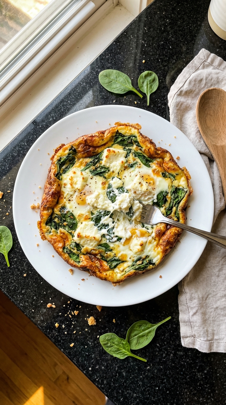 Ricotta Spinach Breakfast Bake