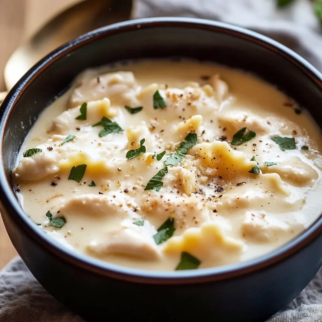 Creamy White Chicken Lasagna Soup