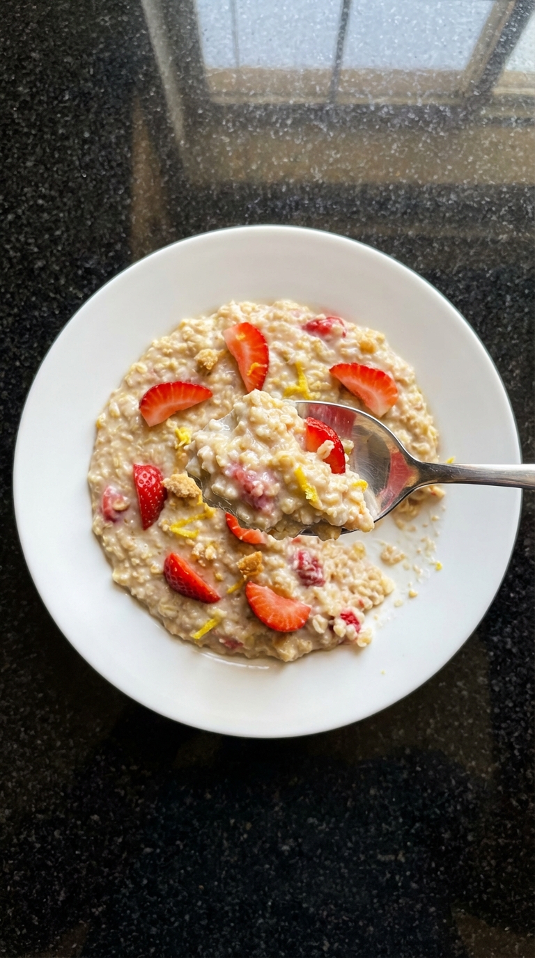 Zesty Lemon Strawberry Oats