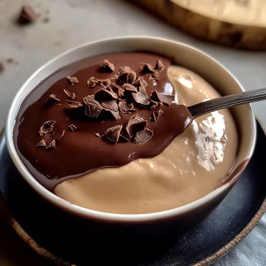 Peanut Butter Mousse with Chocolate Ganache