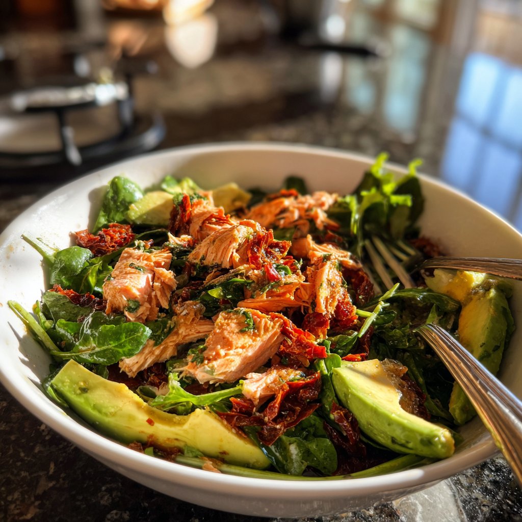 Sun-dried Tomato Salmon Salad