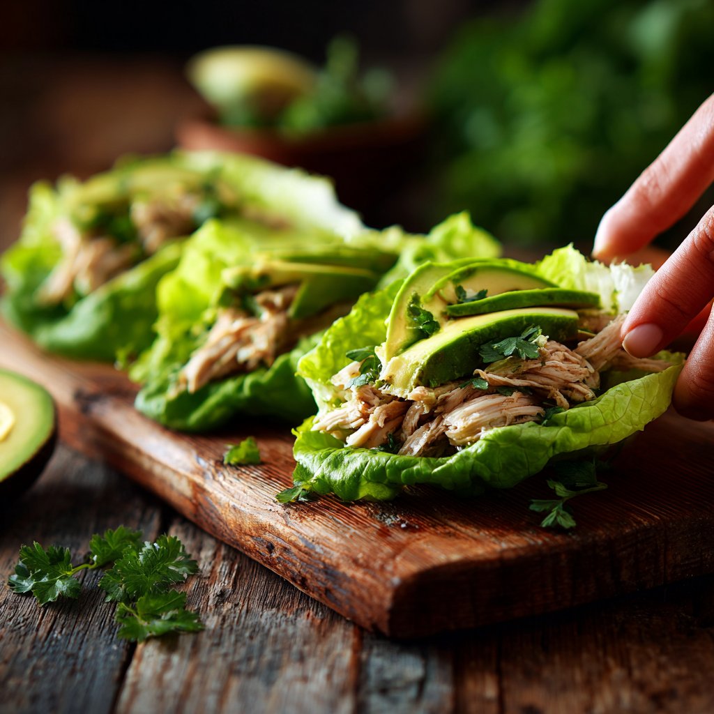 Turkey Avocado Lettuce Wraps