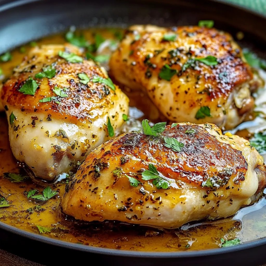 Juicy Garlic Butter Chicken Thighs