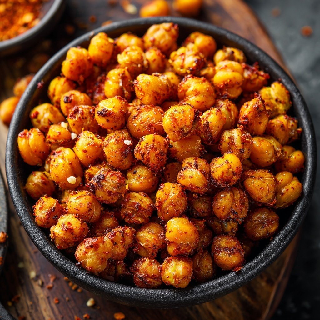 Crispy Roasted Chickpeas Spiced