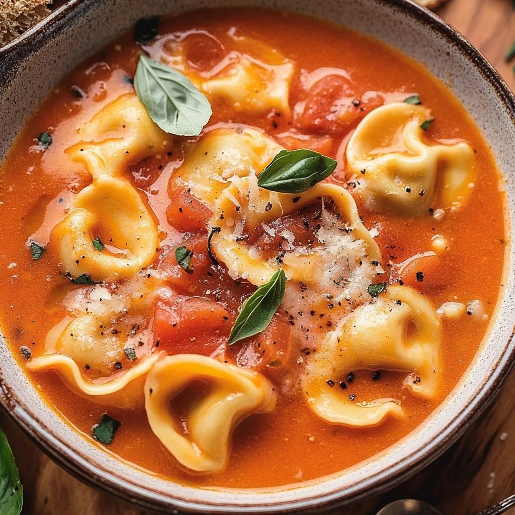 Easy Tomato Tortellini Soup