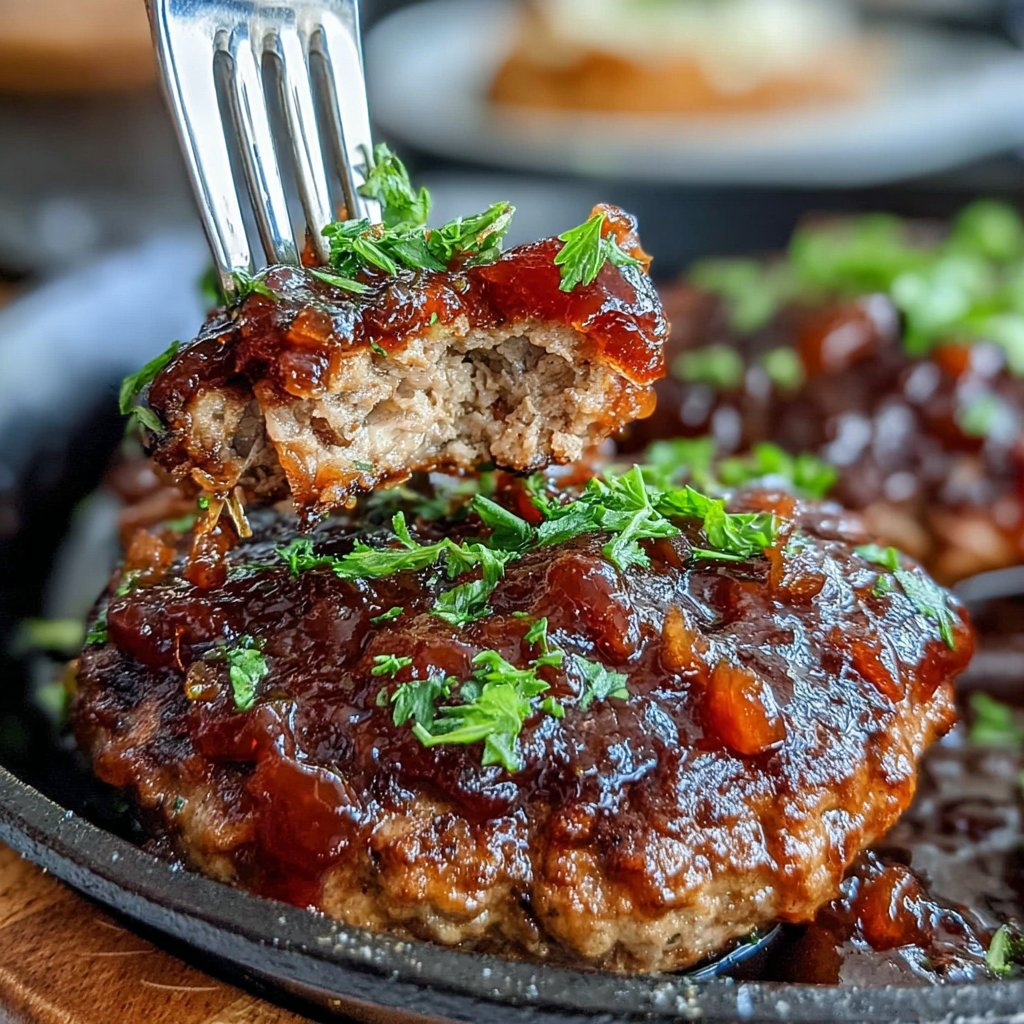 Cherry Glazed Hamburger Steaks