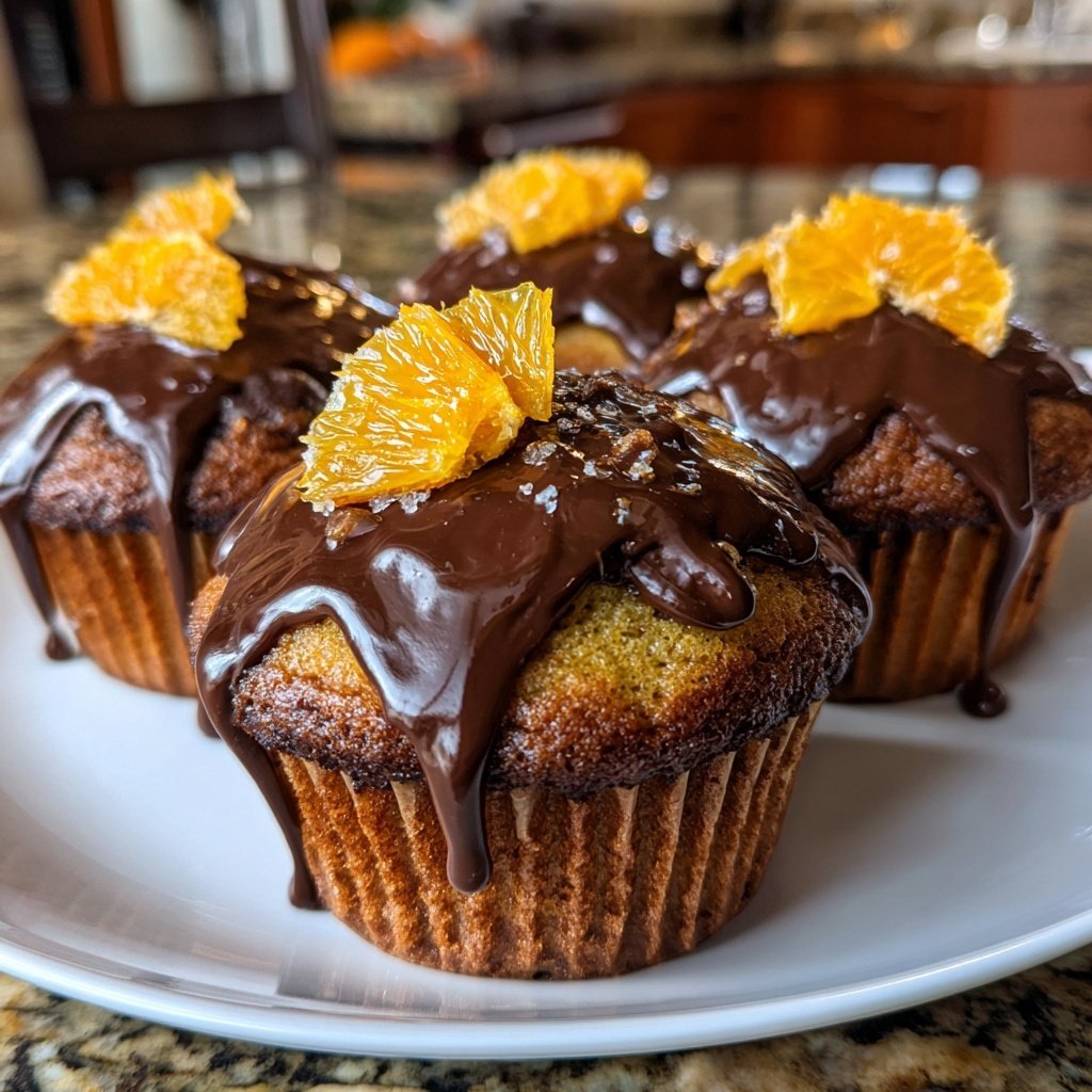 Chocolate Orange Blossom Cupcakes